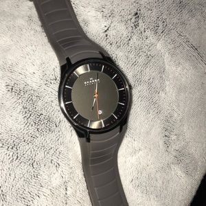 Men's Skagen Silicone Strap Watch